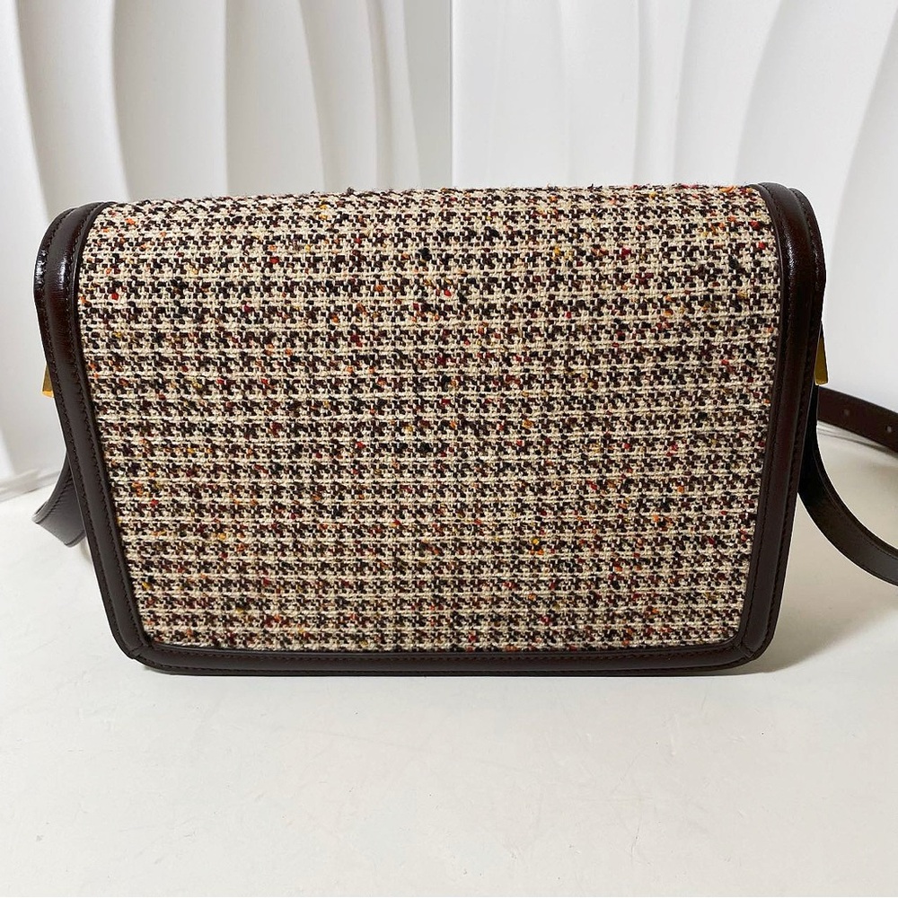 YSL Saint Laurent Tweed & Leather Solferino Shoulder Bag - Picture 2 of 11